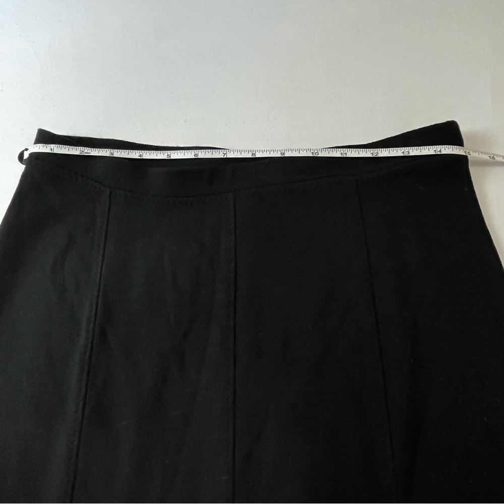 Eileen Fisher Black Wool Blend Flare Trumpet Skirt Size Medium - Picture 5 of 9